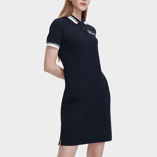 New FILA Short Sleeved Dresses Women's Jet Black F11W328311ABK