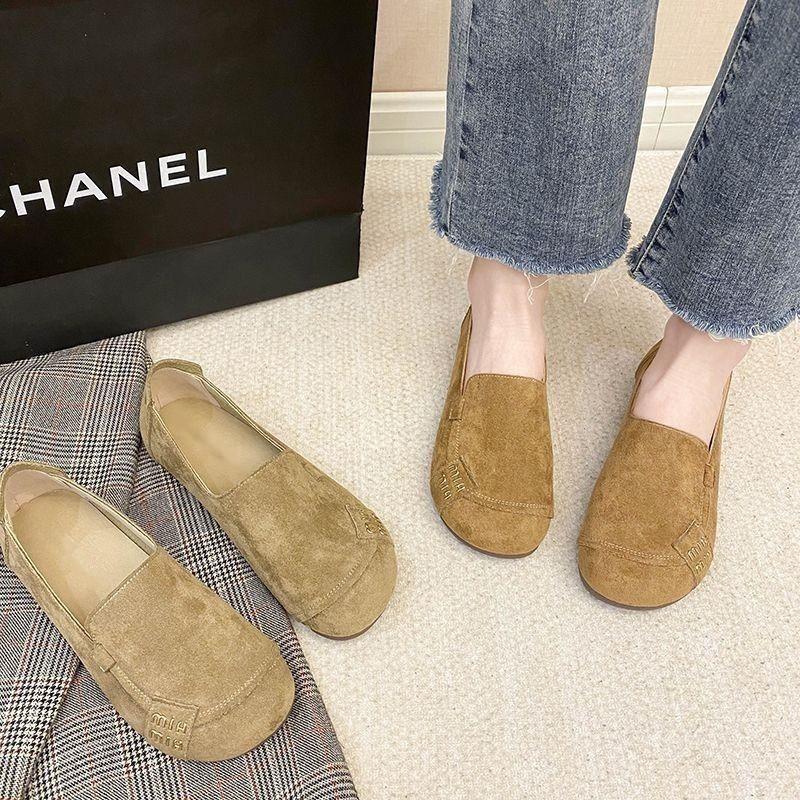 2025 spring new Doudou shoes single shoes soft sole breathable mother shoes flat non-slip casual versatile comfortable cloth shoes