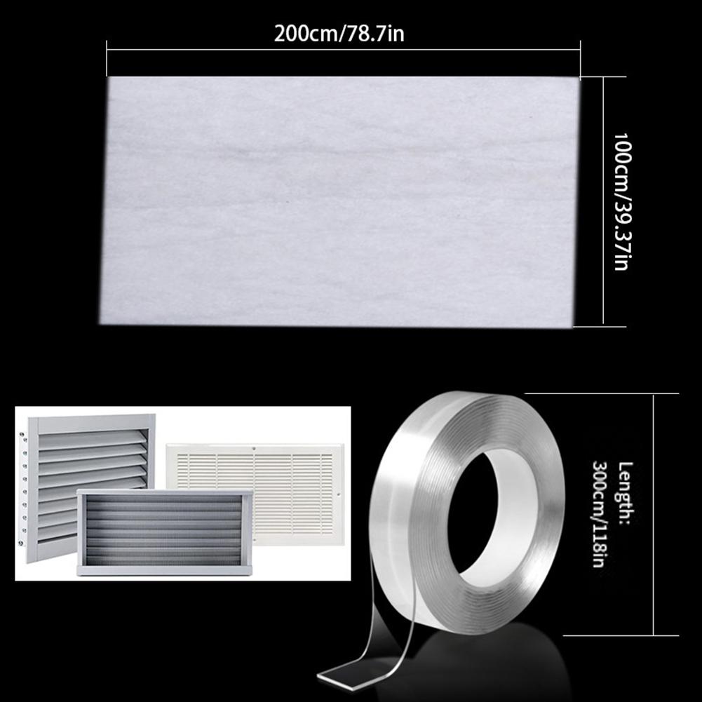 Electrostatic Filtration Air Conditioning Filter Customizable Filter Size Double-sided Tape Included Compatible With All Vents