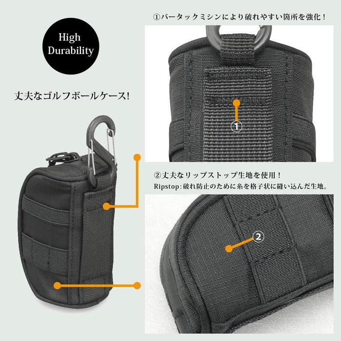 NEXARY Golf Ball Case, Golf Pouch (Black) 56mm x 58mm x 100mm