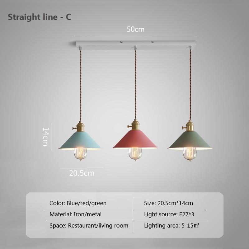 Macaron E27 Industrial Vintage Chandeliers Hanging Lights Ceiling Metal Pendant Lamps For Home Kitchen Restaurant Bar Decor