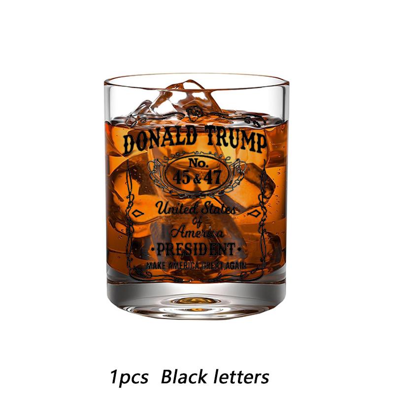 

1/2 шт. стеклянный стакан для виски Trump, прозрачный бокал для вина, бренди, лазерная гравировка, президентские очки Trump, забавный уникальный подарок папе, 315 мл 315ml