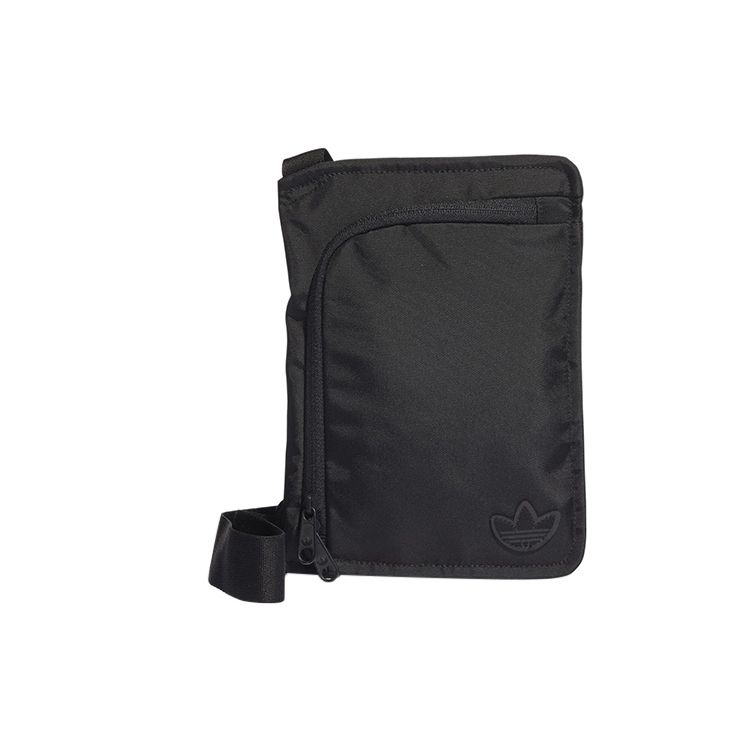 Adidas Originals Solid Color Removable Adjustable Shoulder Strap Nylon Sports Bag Unisex Shoulder Bag Black HL6709 Black