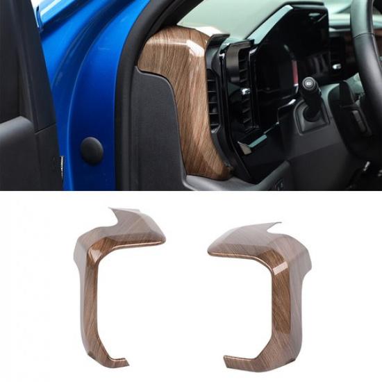 Wood Grain Dash Side AC Air Outlet Vent Cover Trim Decor For Chevy Silverado 22+