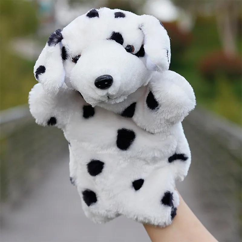 25cm Cute Animals Hand Puppet Plush Fidget Toys Kawaii Stuffed Dolls Lion Elephant Dinosaur Monkey Simulator Game Children Gifts