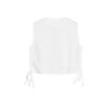 Spring and Summer Women's Clothing Bows Adjustable Hem Cotton Cut Out Embroidered Crew Neck Sleeveless Tops 4174379