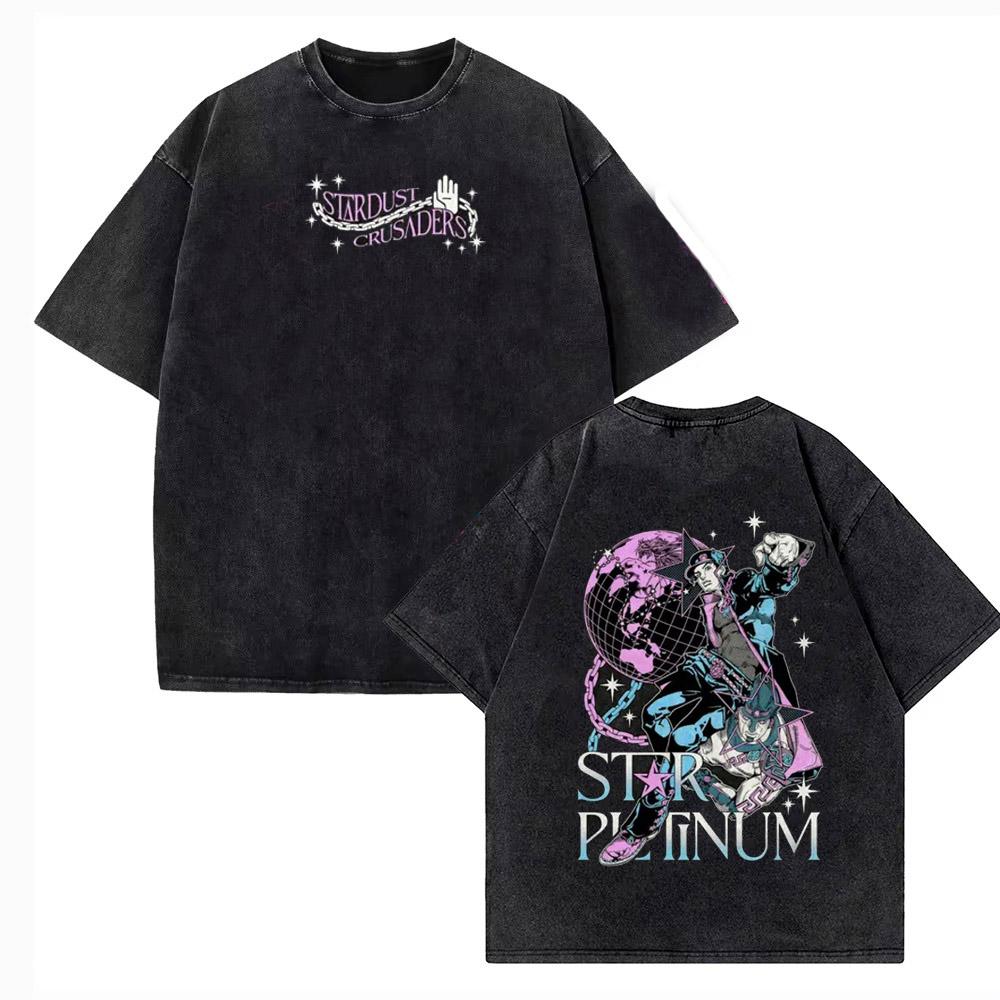 Anime JoJo Bizarre Adventure Trička Gyro Zeppeli Manga Grafický Potisk Tričko Pánské Dámské Vintage Prané Bavlny Ležérní Tričko