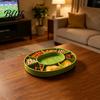 Partitioned Snack Container Football Field Tray, with Multiple Partitions, Durable PETG Party Kids Holder Supply for Watch Parties And Game Day Snacks