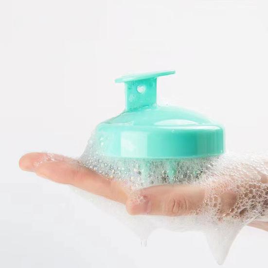 Shampoo Brush Ergonomic Handle Soft Silicone Scalp Scrubber Stimulates Scalp Acupoints Promotes Blood Circulation Spa Scalp Massager Brush
