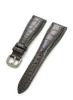 CASSIS Gaga Milano Calfskin Watch Strap with Replacement U1003329091024M (TYPE GGM), 24mm, Gray, Tool,