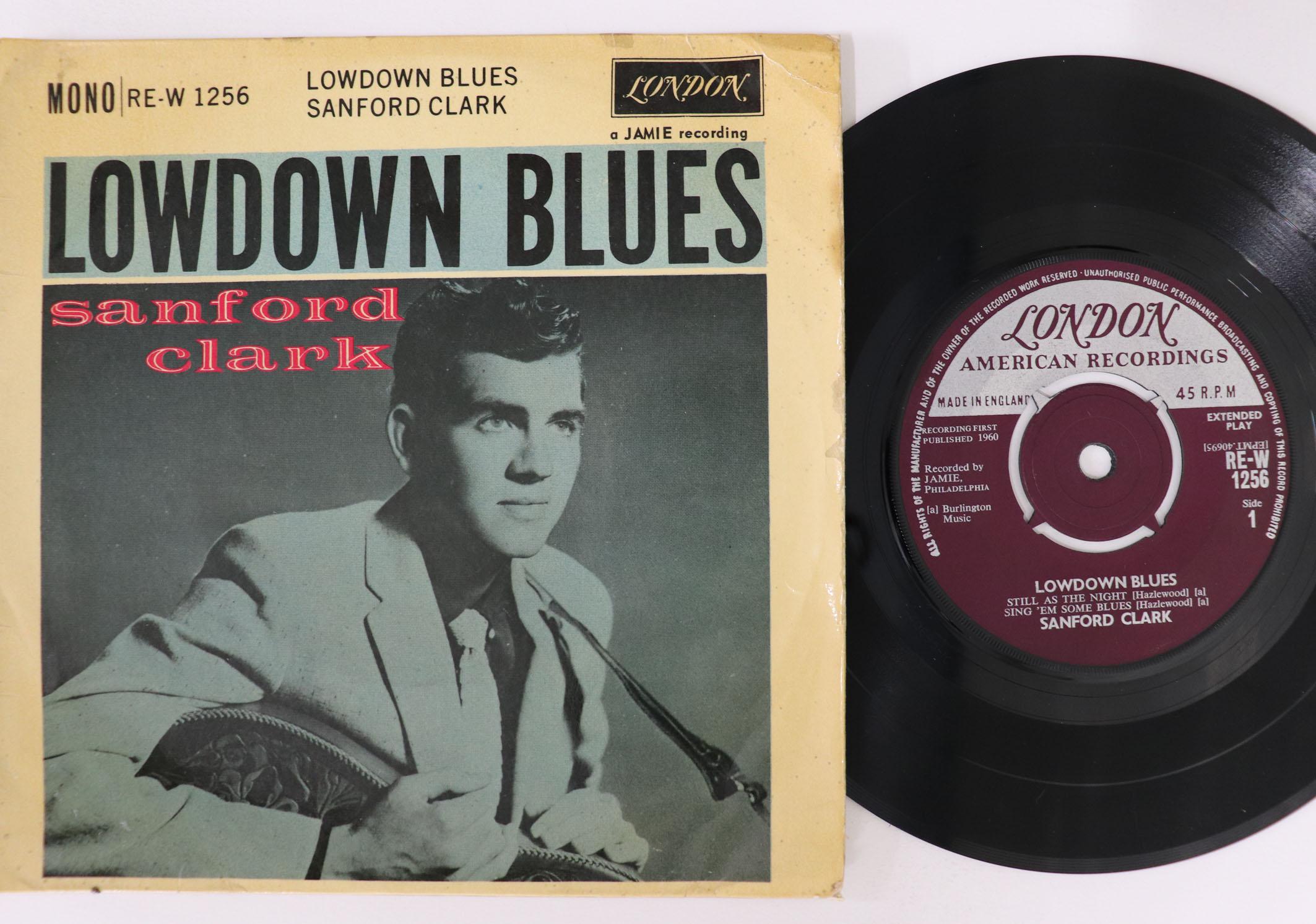 

7inch Record SANFORD CLARK Lowdown Blues REW1256 LONDON 1961 UK Rock Used