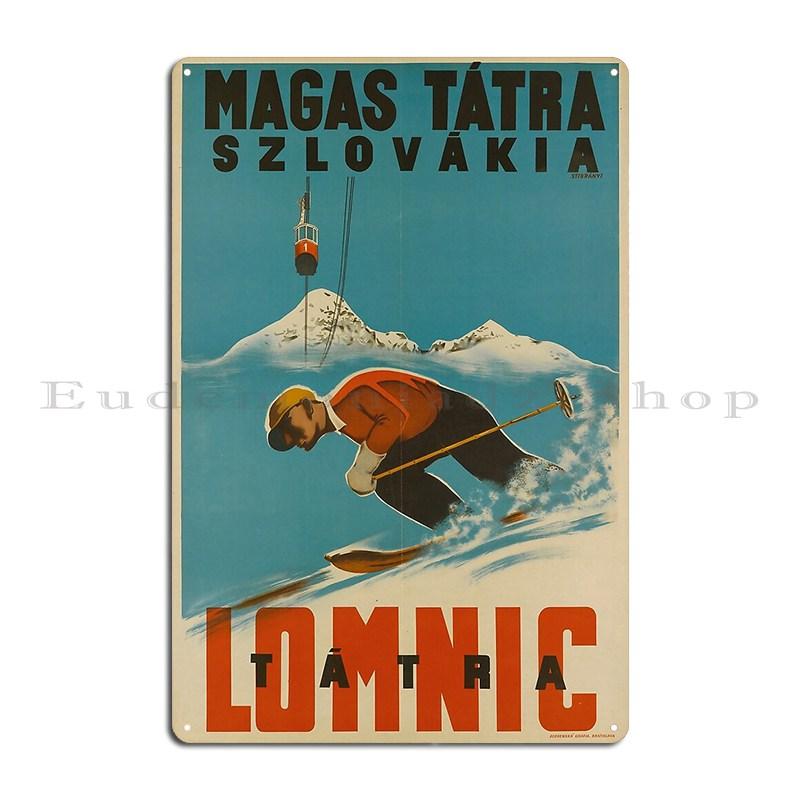 

Высокие Татры Словакия Винтажный Туристический Постер Металлическая Табличка Постер Клуб Бар Пещера Дизайн Печатный Классический Жестяной Знак Постер 20x30cm