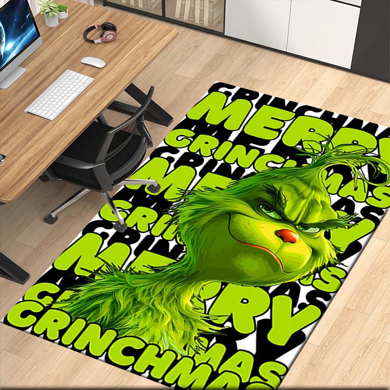 Tappeto Stampato Grinch per Sedia da Ufficio Soggiorno Camera da Letto Cucina Decorazioni Regali