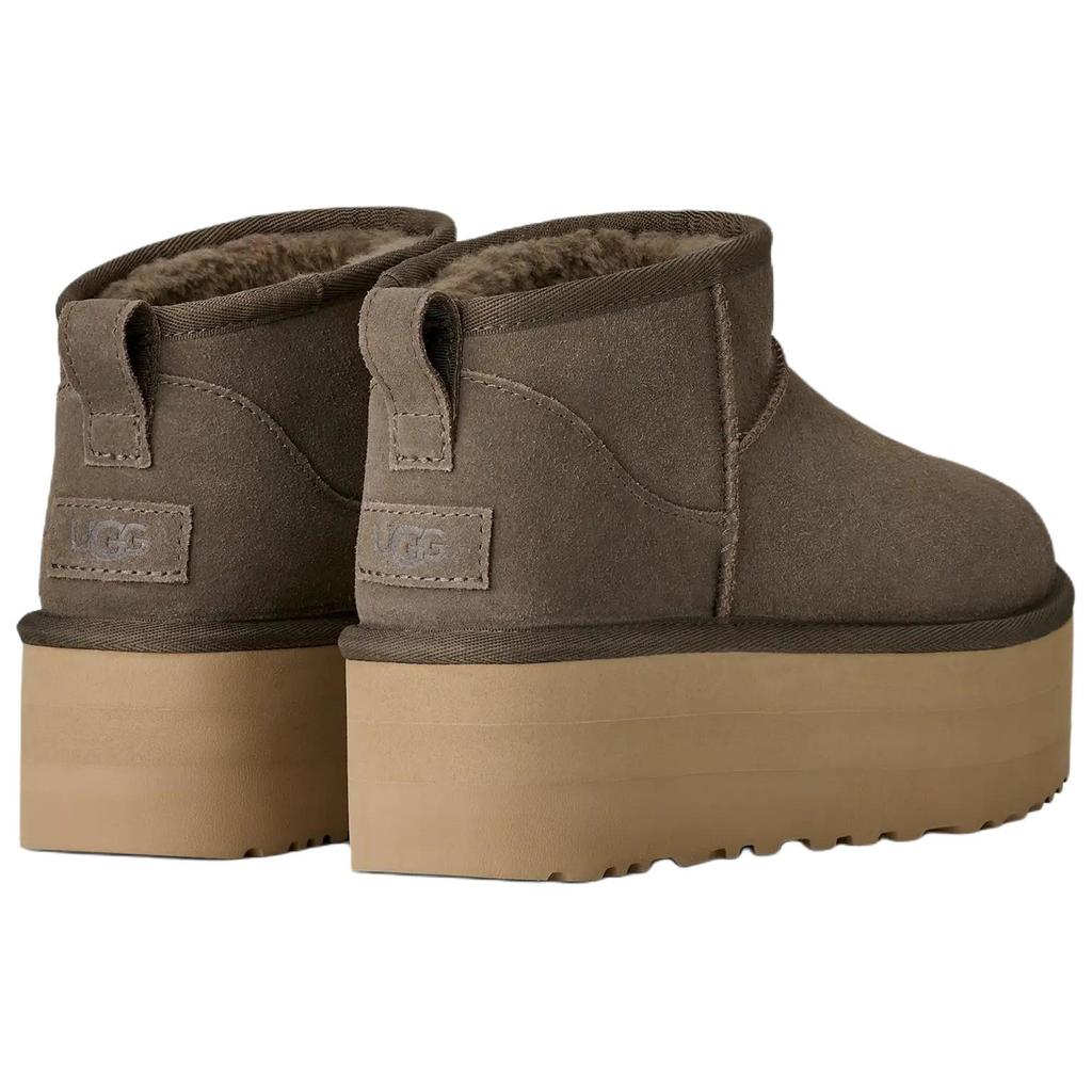 UGG Classic Ultra Mini Platform Suede Warm Versatile Slip-On Snow Boots Women boots Brown 1135092-DDRG