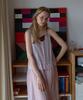 Nokeontencheu 213. Sheer Check Long Dress _ Pink