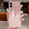 Anti-scratch Phone Case For Vivo V70 FE Jelly Clear TPU Soft Casing Lucky Letter Pink Shiny Starry Sky Pattern Couple Shell