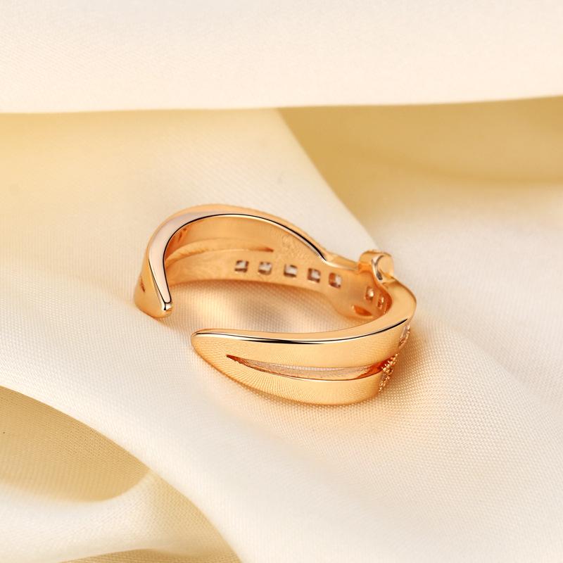 Gold plated zircon butterfly open ring ins trendy fashion personality index finger ring design ring