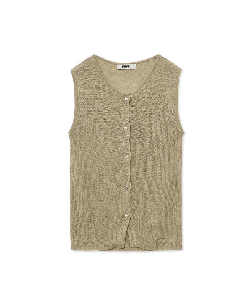 THE SATURDAY EVENING POST High Gauge Knit Vest_Beige