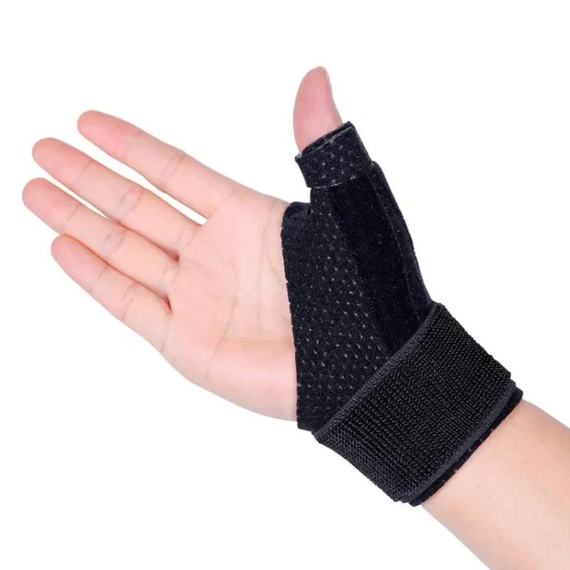 Universal Velcro Elastic Adjustable Wrist Guard Breathable Support Thumb Gloves for Pain Relief