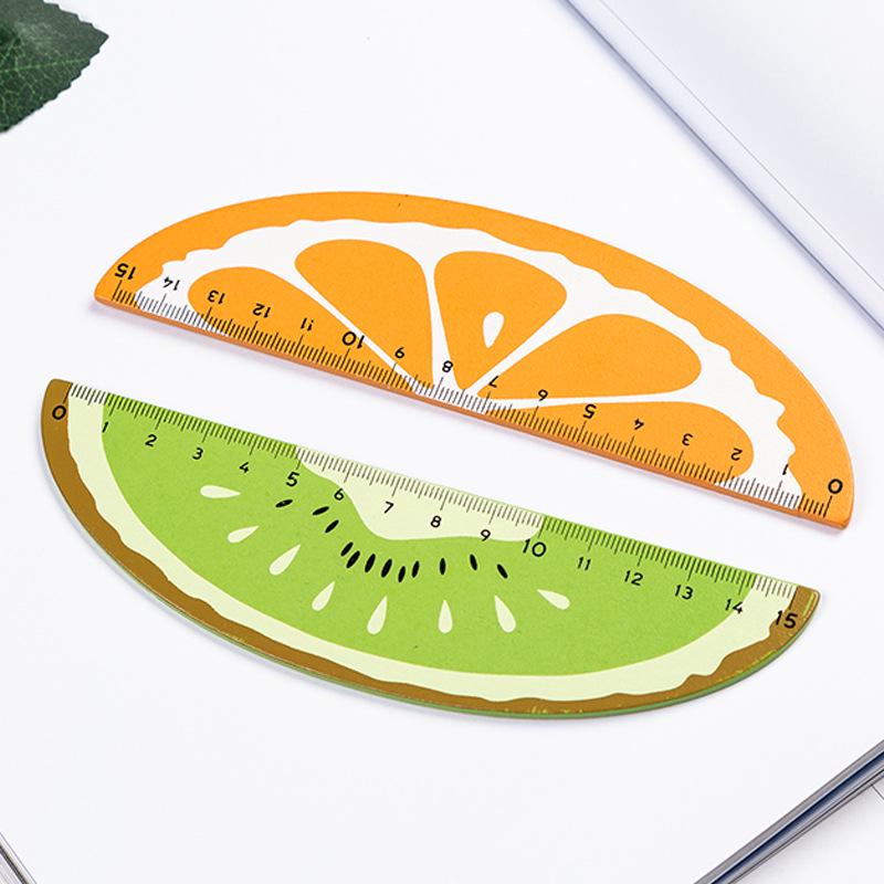 Fruit Wooden Ruler Measuring Ruler Creative Modeling Teaching Rewards Prizes Decor Gift Kawaii Stationery Student supplies