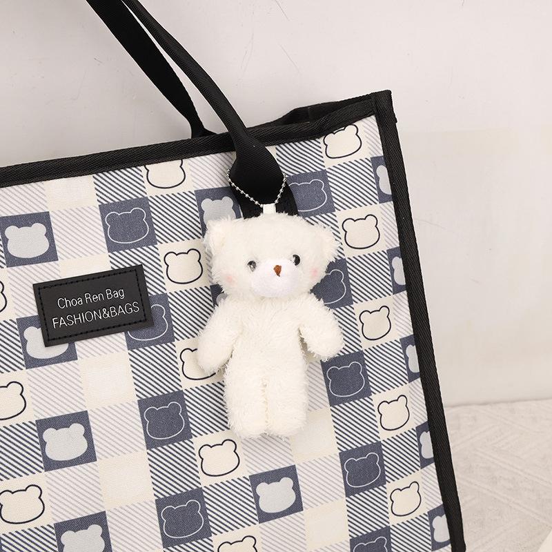 

Autumn and winter new large-capacity grid bag handbag women s canvas shoulder bag student class bag
