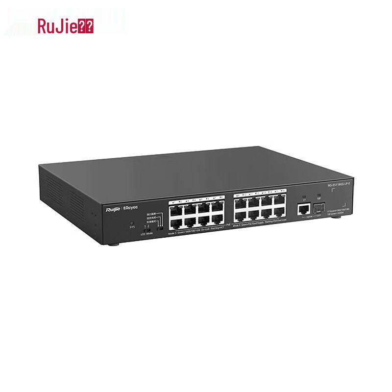 

Ruijie 16-Port Gigabit Unmanaged PoE+ Switch with SFP