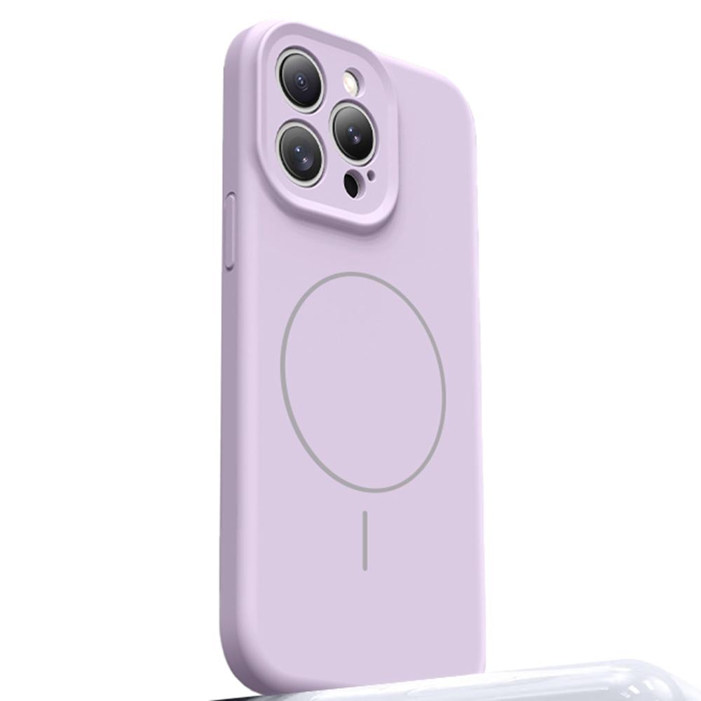 For iPhone 15 Pro Case Compatible with MagSafe Soft Skin-Touch Liquid Silicone+PC Phone Cover