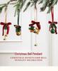 Christmas Red Velvet Bow Bell Pendant Tree Decoration