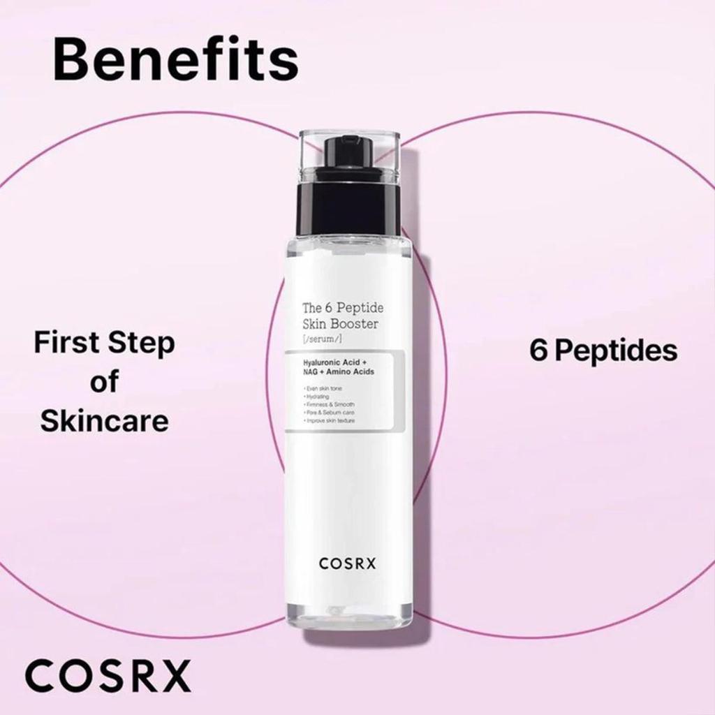 COSRX The 6 Peptide Skin Booster Serum 150ml, Firming, Nourishing, Deep Hydration, Smooth Skin, Fast Absorbing, K-Beauty, Korean Makeup