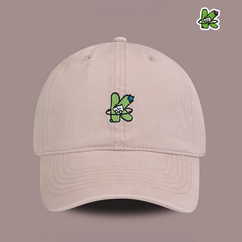 Anime Style Letter K Kitten Embroidery Baseball Cap Female Versatile Four Seasons Shade Cap Male