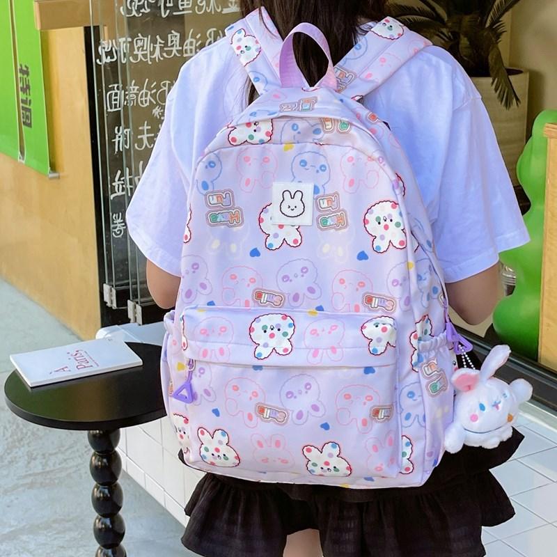 Kindergarten Primary School Students Schoolbag Cartoon Cute Bunny Baby Backpack Printed Children'S Bag