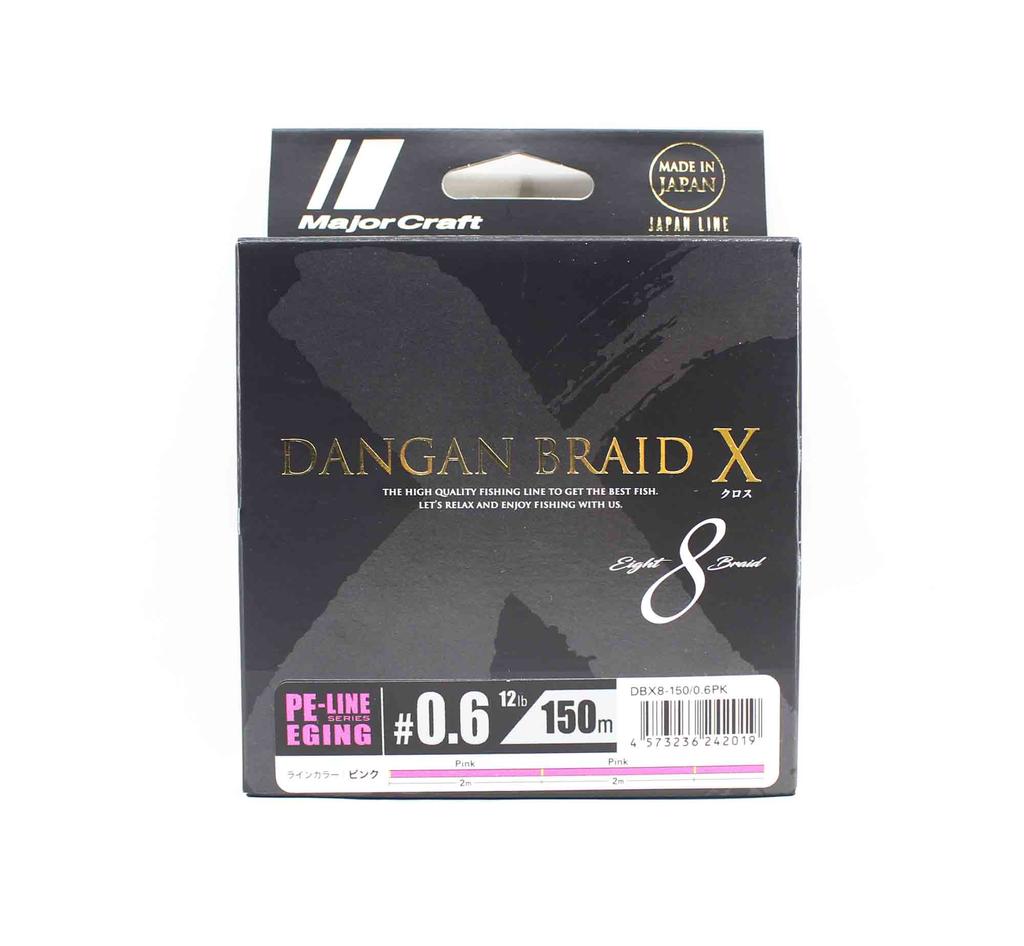 Major Craft Dangan Braid X Line X8 150m P.E 0.6 Pink DBXE8-150/0.6PK (2019)