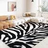 Zebra Black White Texture Rug Carpet for Living Room Bedroom Soft Kitchen Bathroom Anti-slip Floor Mats Hallway Rugs Home Decor
