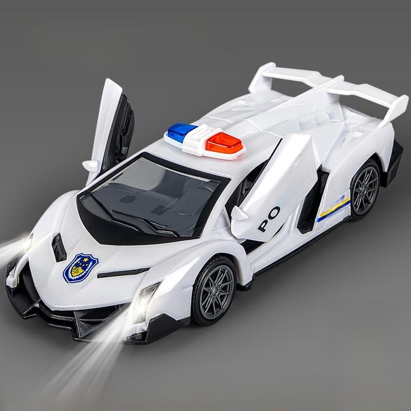 Trägheits-Polizeiauto-Modell mit Licht und Ton für Kinderspielzimmer
