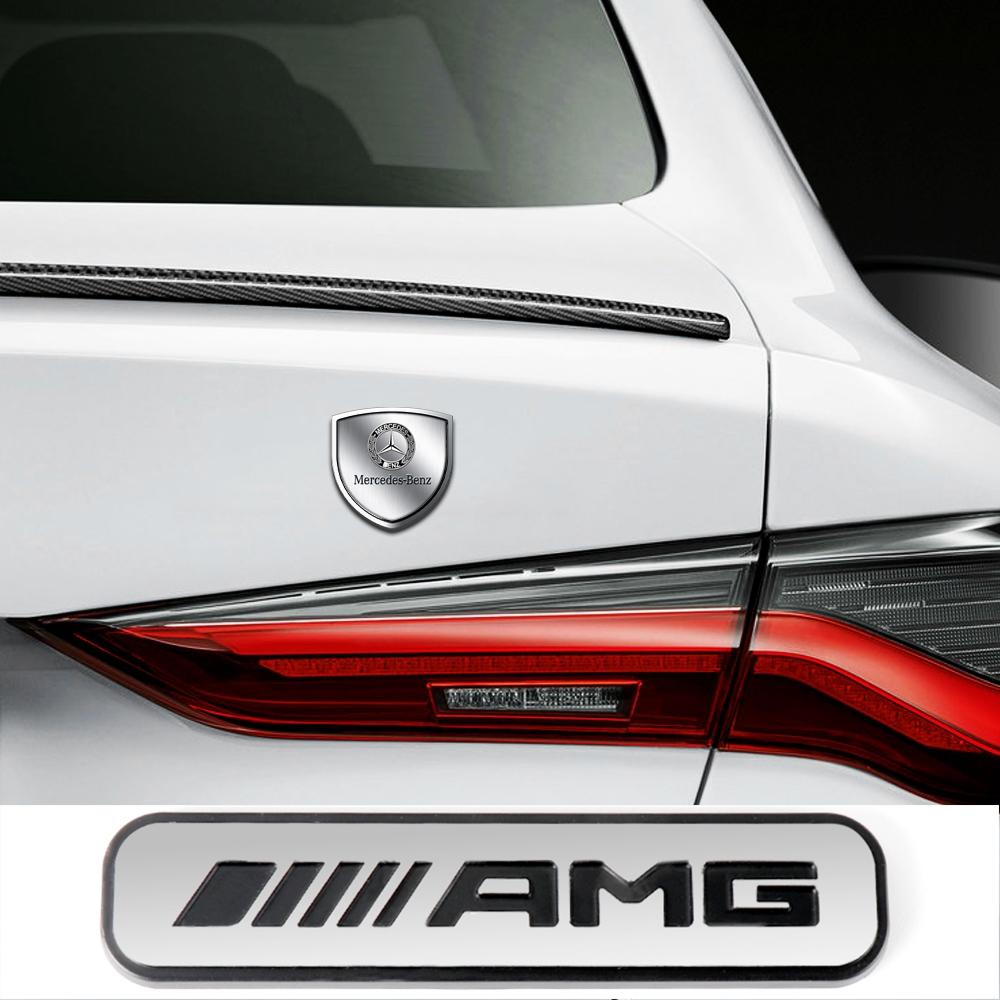 3D Metal Car Shield Styling Body Trunk Decoration Stickers Accessories For Mercedes Benz W204 W205 Amg W211 W212 W213 Smart Gla  FC1