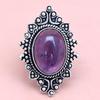 Amethyst Gemstone Handmade Silver Jewelry  "7"