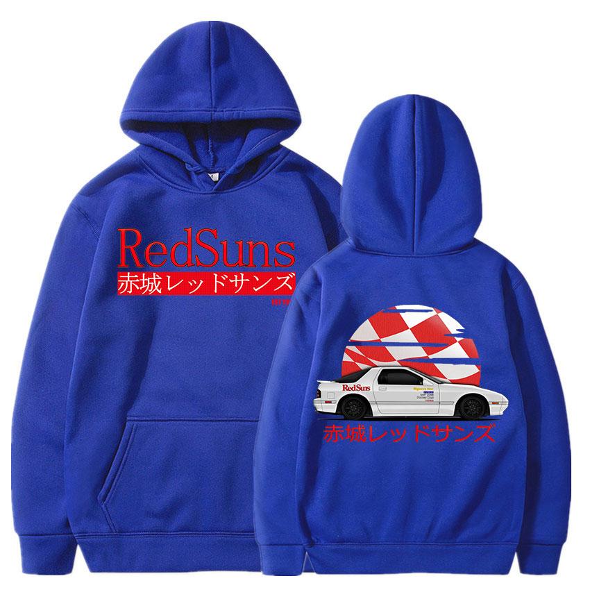 Initial D Drift Akagi RedSuns Hoodie Japanese Anime AE86 Unisex Women Fashion Hoodies Streetwear Sweatshirts JDM Automobile Culture
