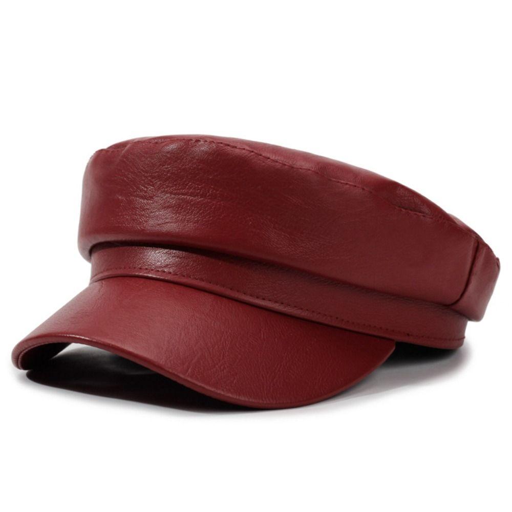 Short Brim Newsboy Cap Adjustable Beret Cap Casual Peaked Cap  Travel Use