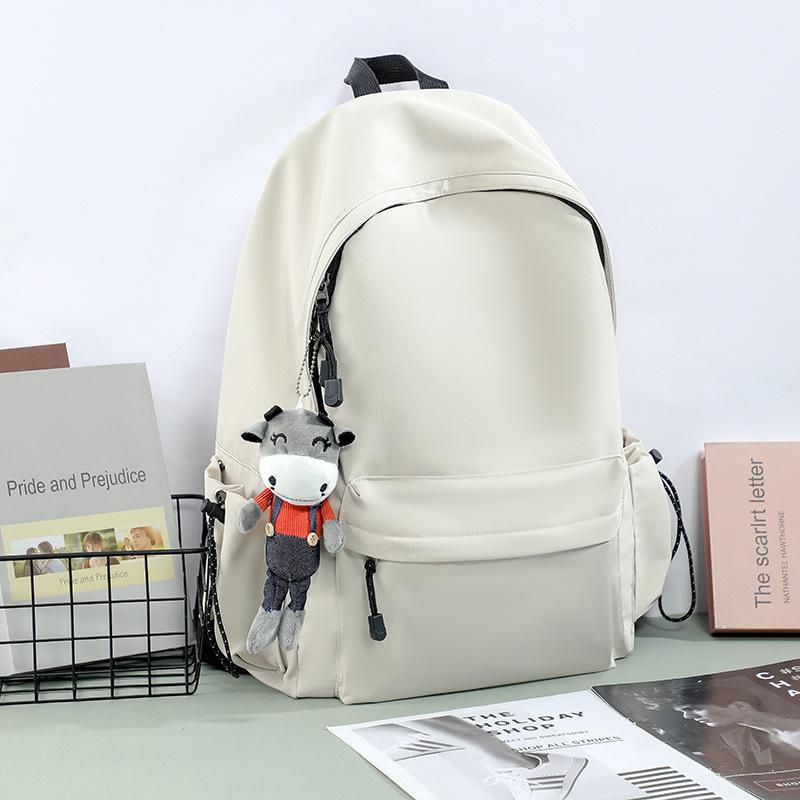 

Универсальный нейлоновый мужской рюкзак большой вместимости, модный дорожный рюкзак, женская сумка для старшей школы бежевый