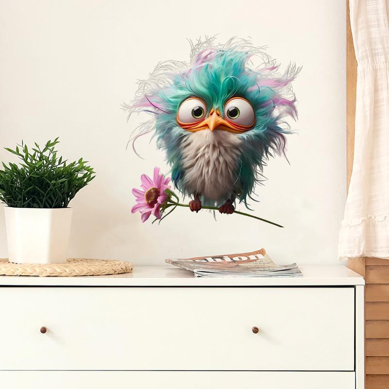 Verrückte und lustige Vogel-Toilettenaufkleber Wandaufkleber Kühlschrankdeko Autoaufkleber Helle Wand für Zuhause