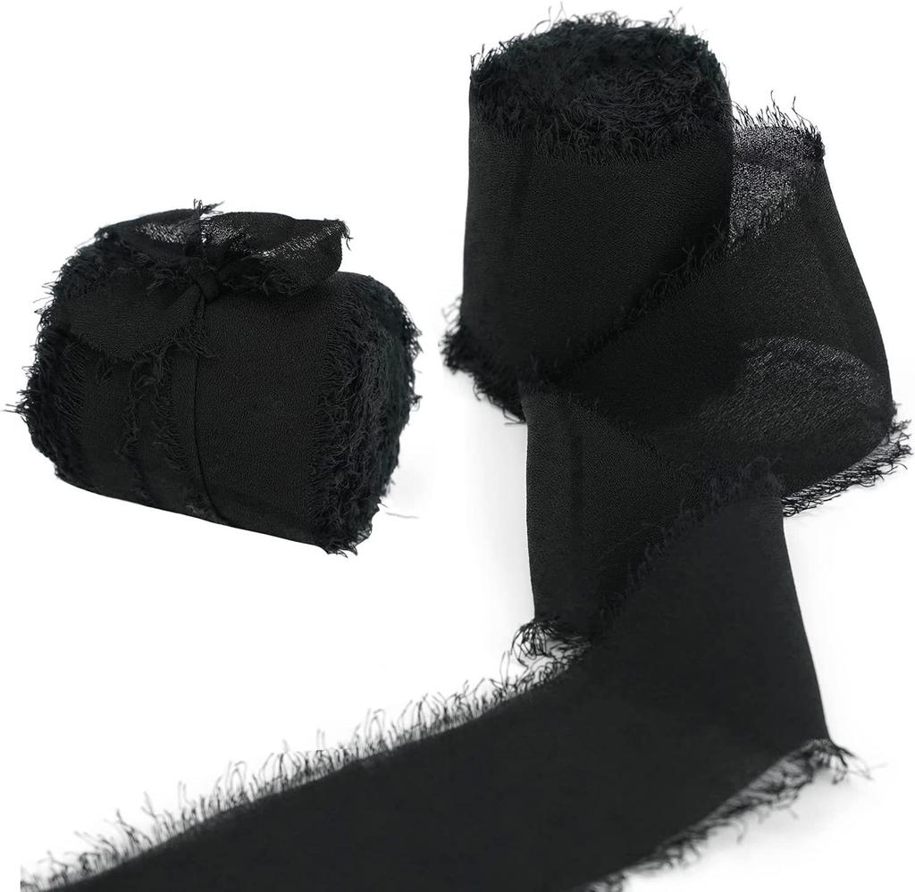 4CMx5M Hand-Torn Frayed Edge Cotton Linen Ribbon For Wedding Invitation Bouquets Wrapping Xmas Valentine'S Day Gifts Decorations