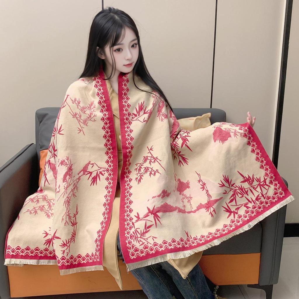 2025 Best-Selling Women's Winter Scarf: High-End Imitation Cashmere Knit Shawl, Warm Stylish Neck Warmer