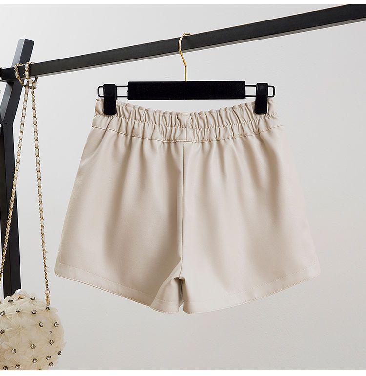 Women's High Waist PU Leather Shorts, New Autumn/Winter 2026 - Slimming, Versatile, Loose Wide Leg Design.