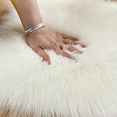 30x40cm Small Size Heart Shaped Fluffy Rug Shaggy Faux Wool Carpet Sofa Cushion Living Room Bedroom Decorative Floor Mats