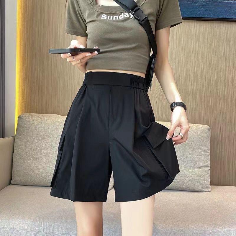 Women's Summer Slimming Ice Silk Wide-Leg Quick-Dry Workwear Shorts