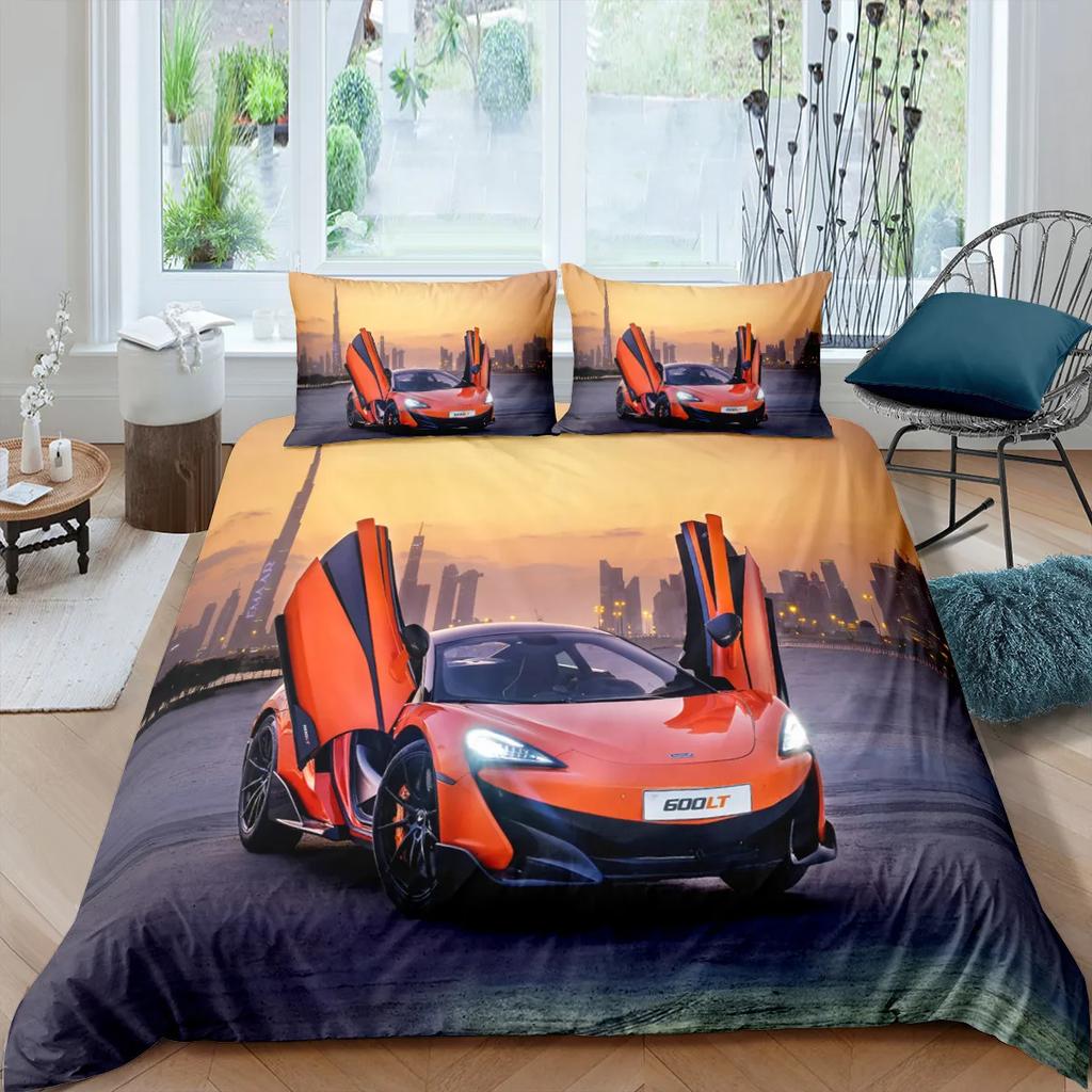 Hyper Car Printed Duvet Cover With Pillowcase Bedding Set Single Double Twin Full Queen King Size 2/3pcs Polyester Quilt Cover