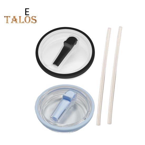 2 sady 40 oz víko sklenice se slámkou pro Stanley Quencher Opakovaně použitelné víko na brčko Náhradní kryt odolný proti stříkající vodě pro cestovní sklenici HydroJug