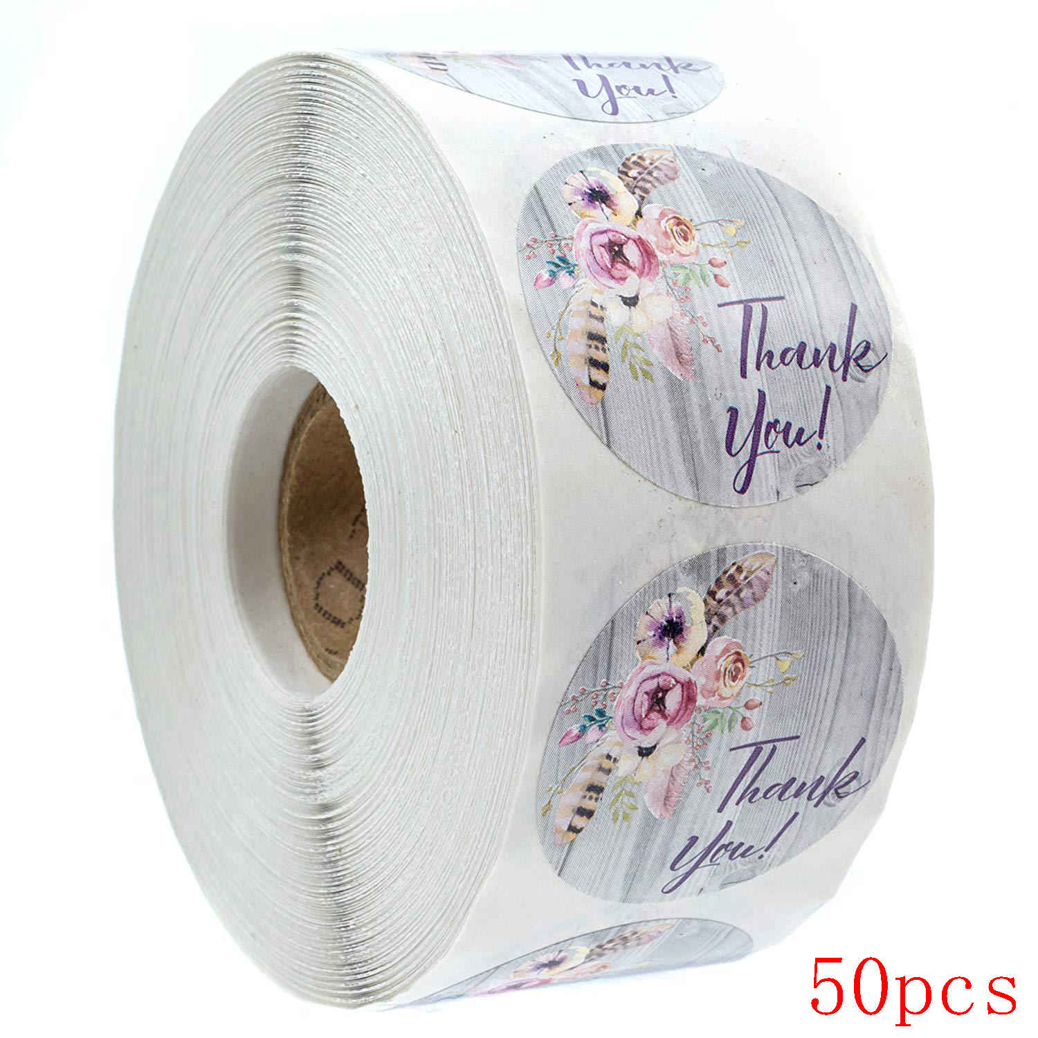 

50-500 шт. 1 дюйм цветочная наклейка «Спасибо» клейкая этикетка «Скрапбукинг» для печати конвертов канцелярские наклейки