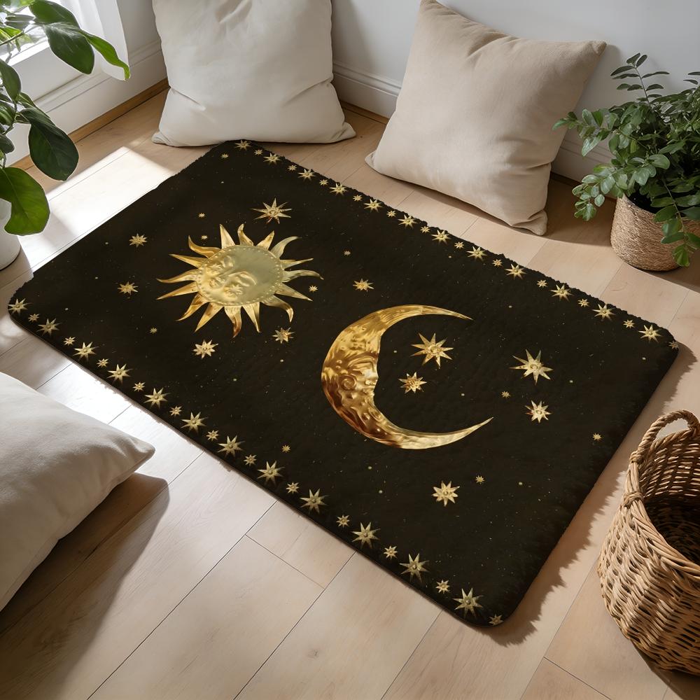 Celestial Hands Art Print Floor Mat Soft Flannel Absorbent Mat Non-Slip Rug Home Bedroom Bathroom