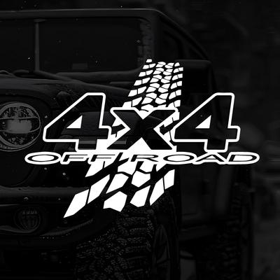 4X4 Off-Road-Reifenabdrücke kreative & lustige Aufkleber für Cartoon-Fans & Liebhaber, hohe Qualität für Autos, LKWs, Motorräder & Laptops
